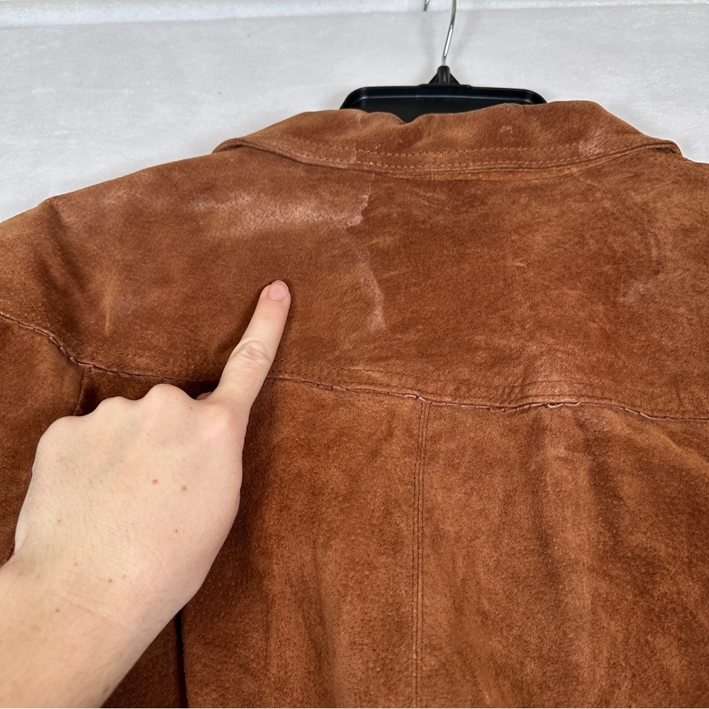 Wilsons 80s vintage suede brown Leather Jacket western southwestern boho cowboy - Picture 10 of 15